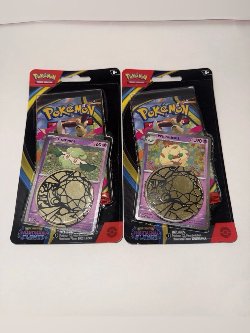 Pokemon Cottonee & Whimsicott Promo Packs - Purple and Gold